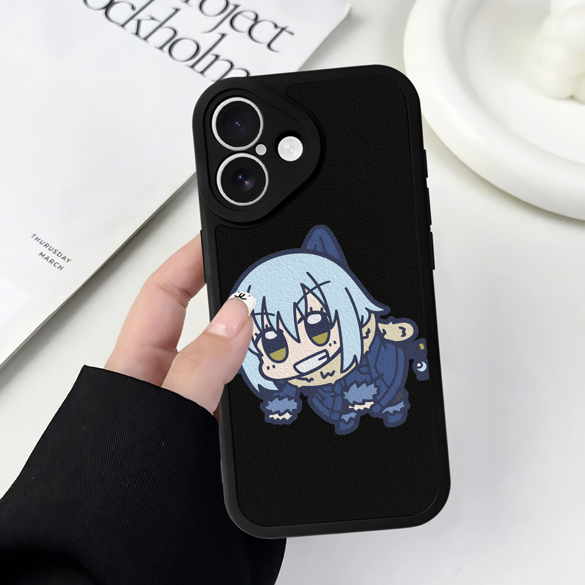 （画像用） 転スラ Regarding Reincarnated to Slime 【iPhone 16シリーズ対応】シリコンスマホケース（レザー調） 材質：シリコン